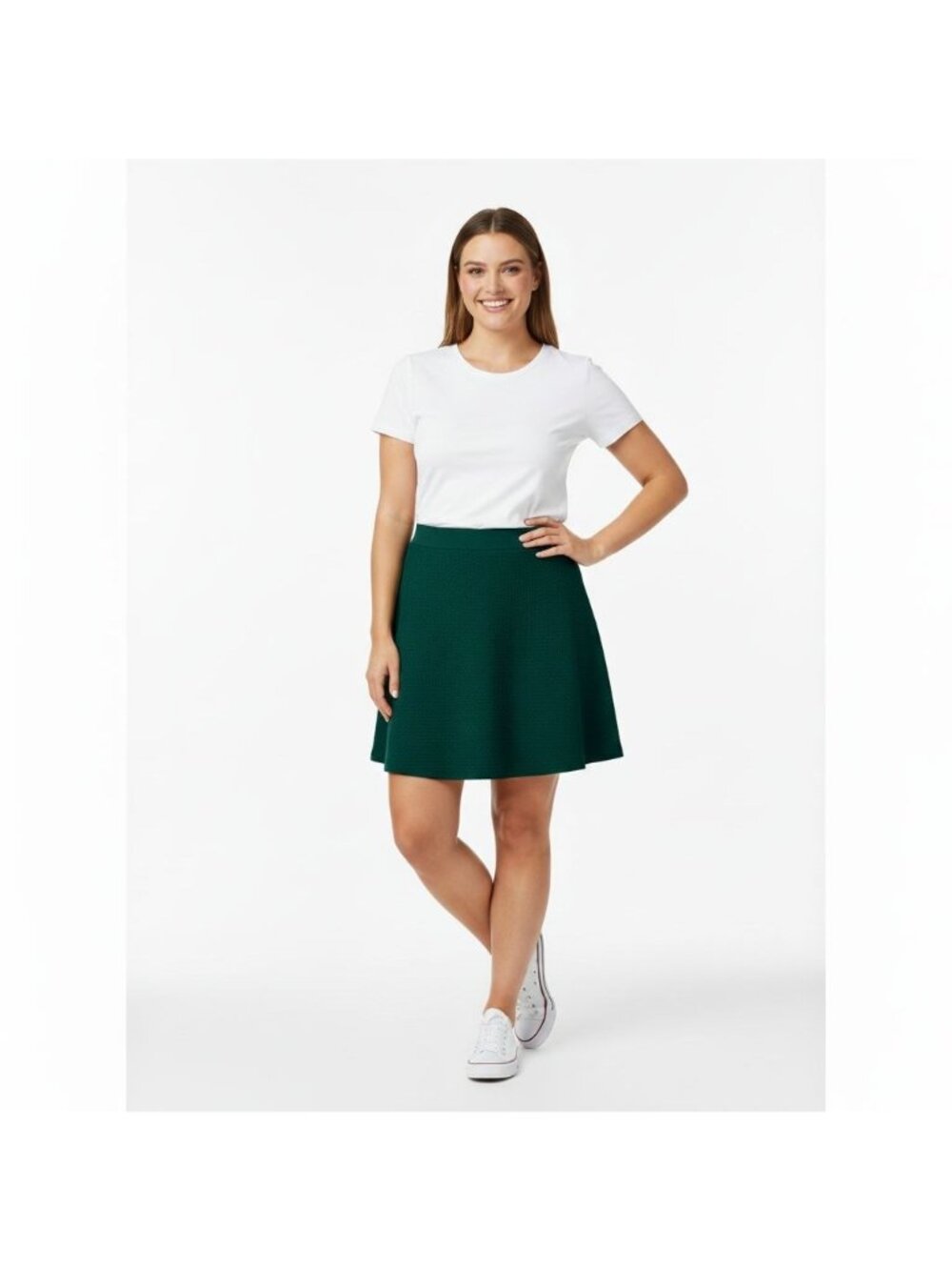 Everly Women's Medium Short Skirt Dark Green